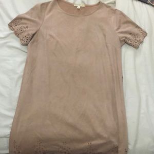 Love Fire Velvet Nude Color Dress